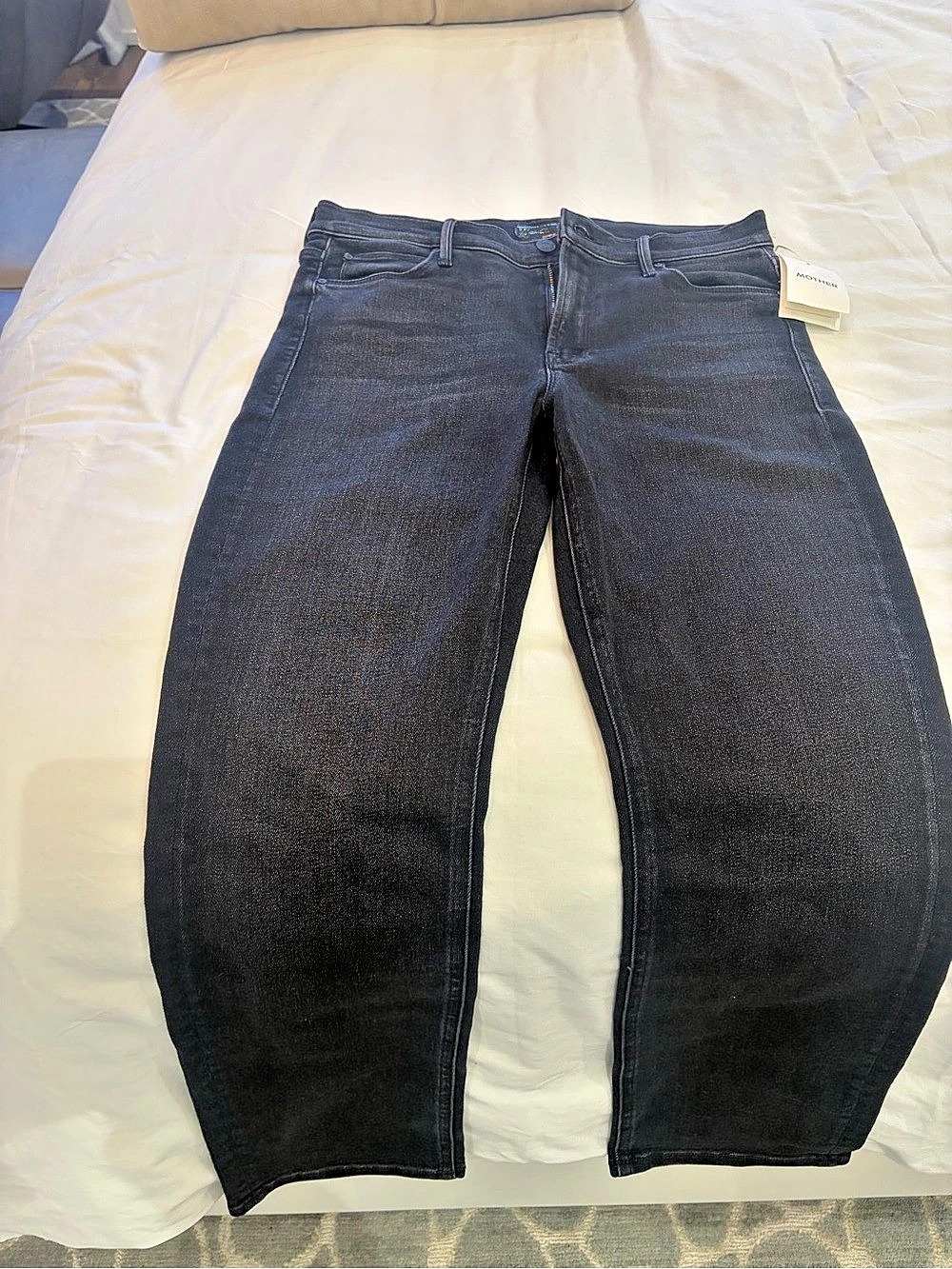 MOTHER Dazzler Ankle Jeans in Black Waist 31 NWT
